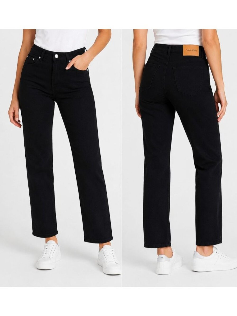 Calvin Klein Jeans Women’s W26 Short Original Straight Stretch Dark Wash NWT - Picture 3 of 10